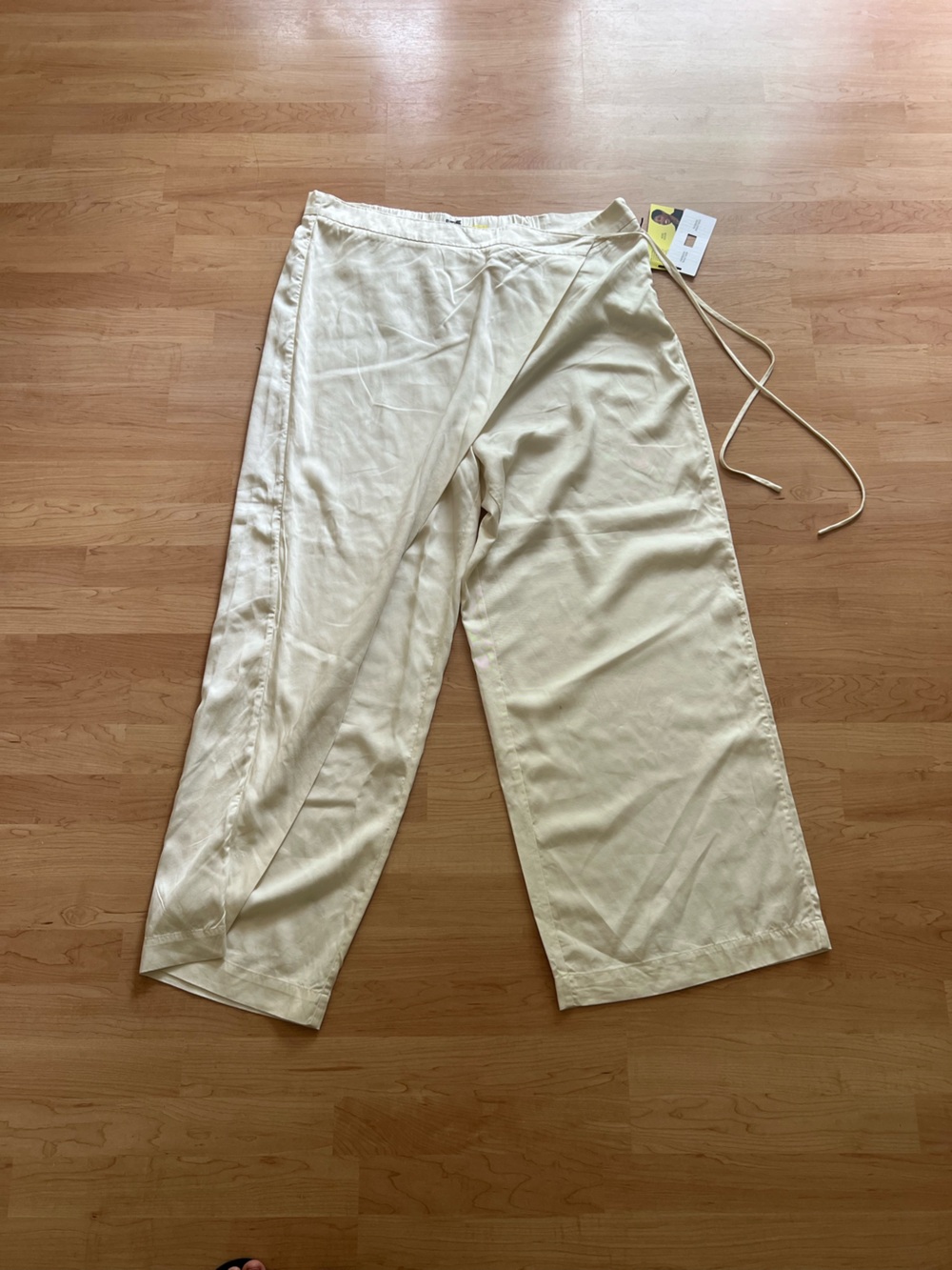 NWT FUTURE COLLECTIVE JENEE NAYLOR SARONG WRAP PANTS IVORY 1X
